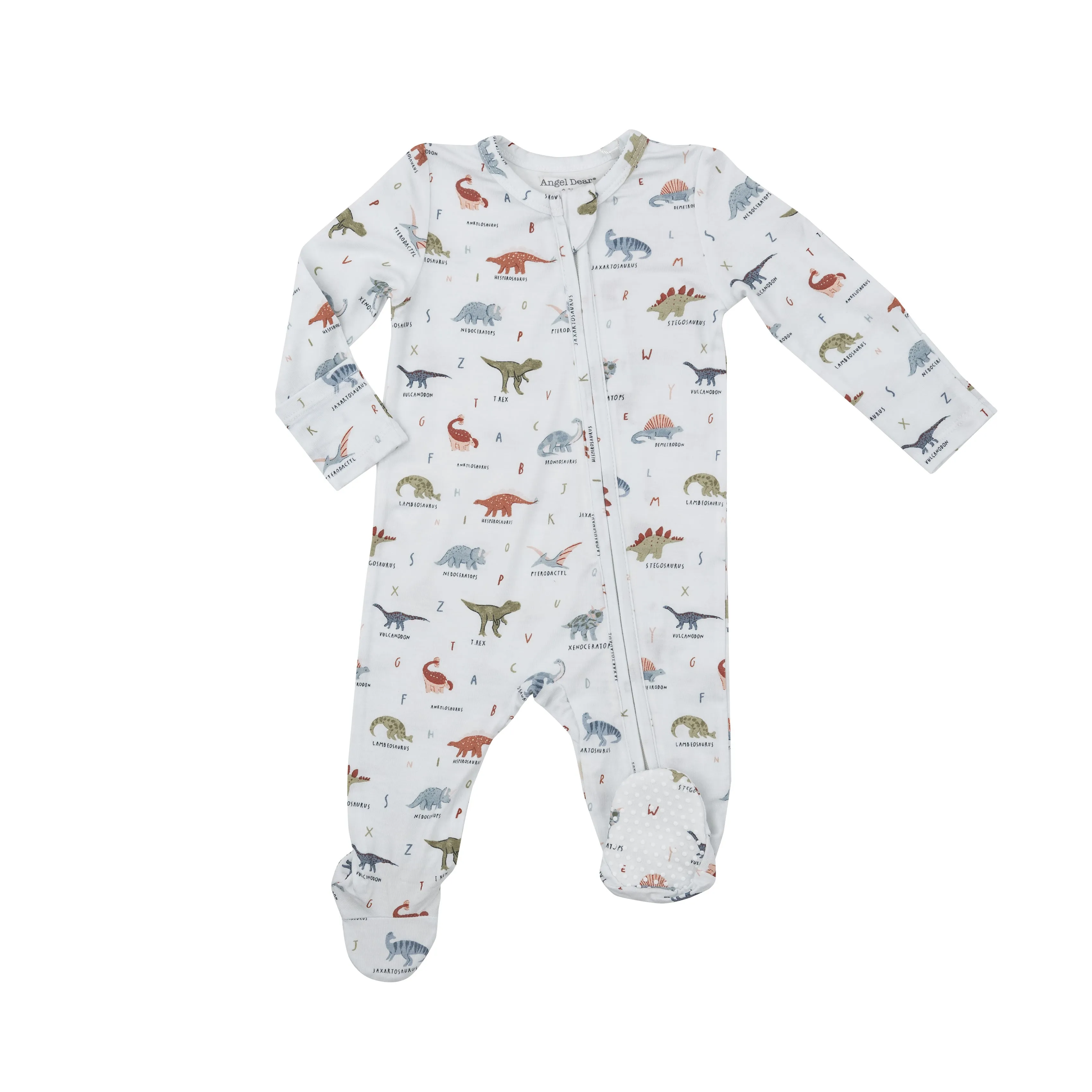 2 WAY ZIPPER FOOTIE - DINOSAUR ABC