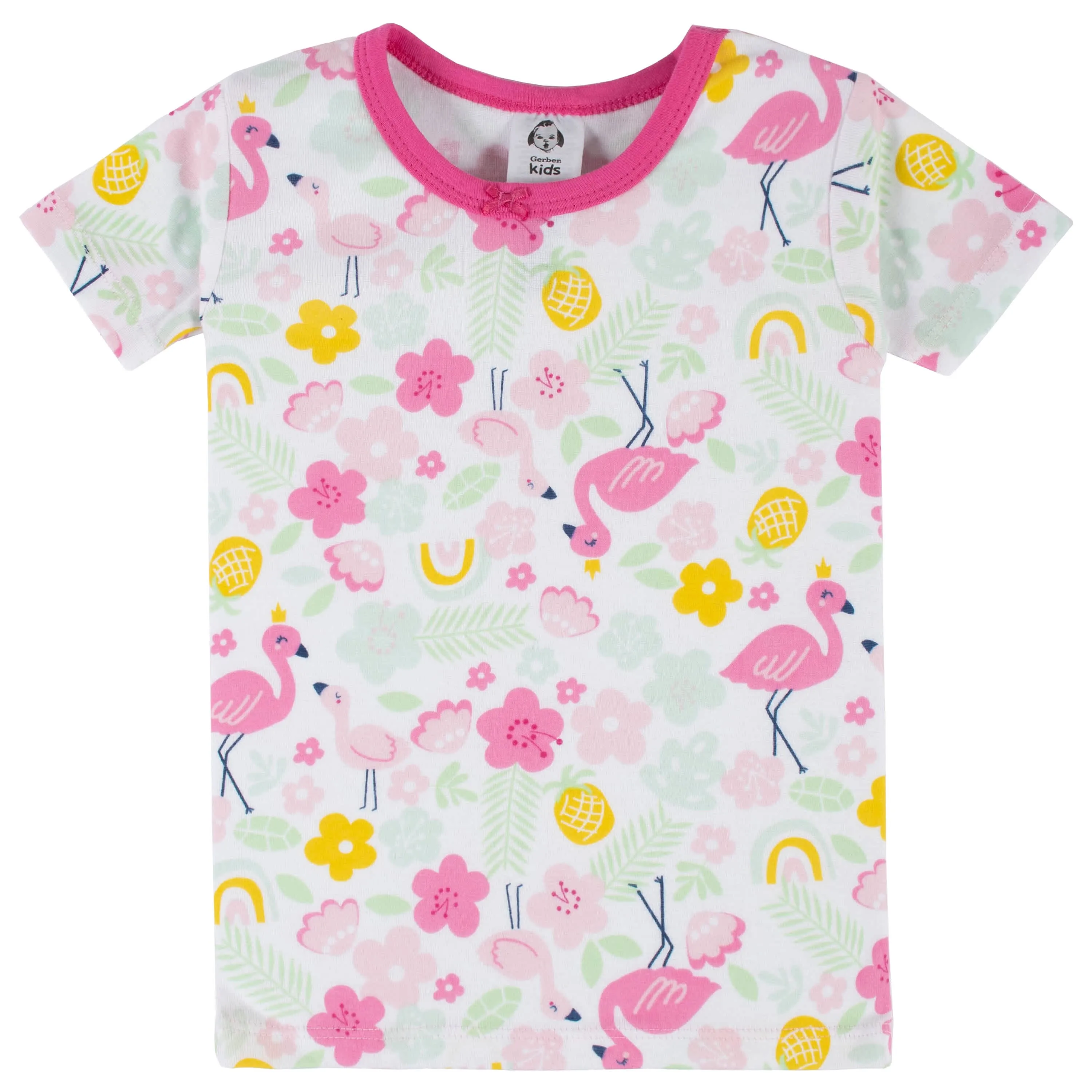 4-Piece Infant & Toddler Girls Summer Blossom Snug Fit Cotton Pajamas