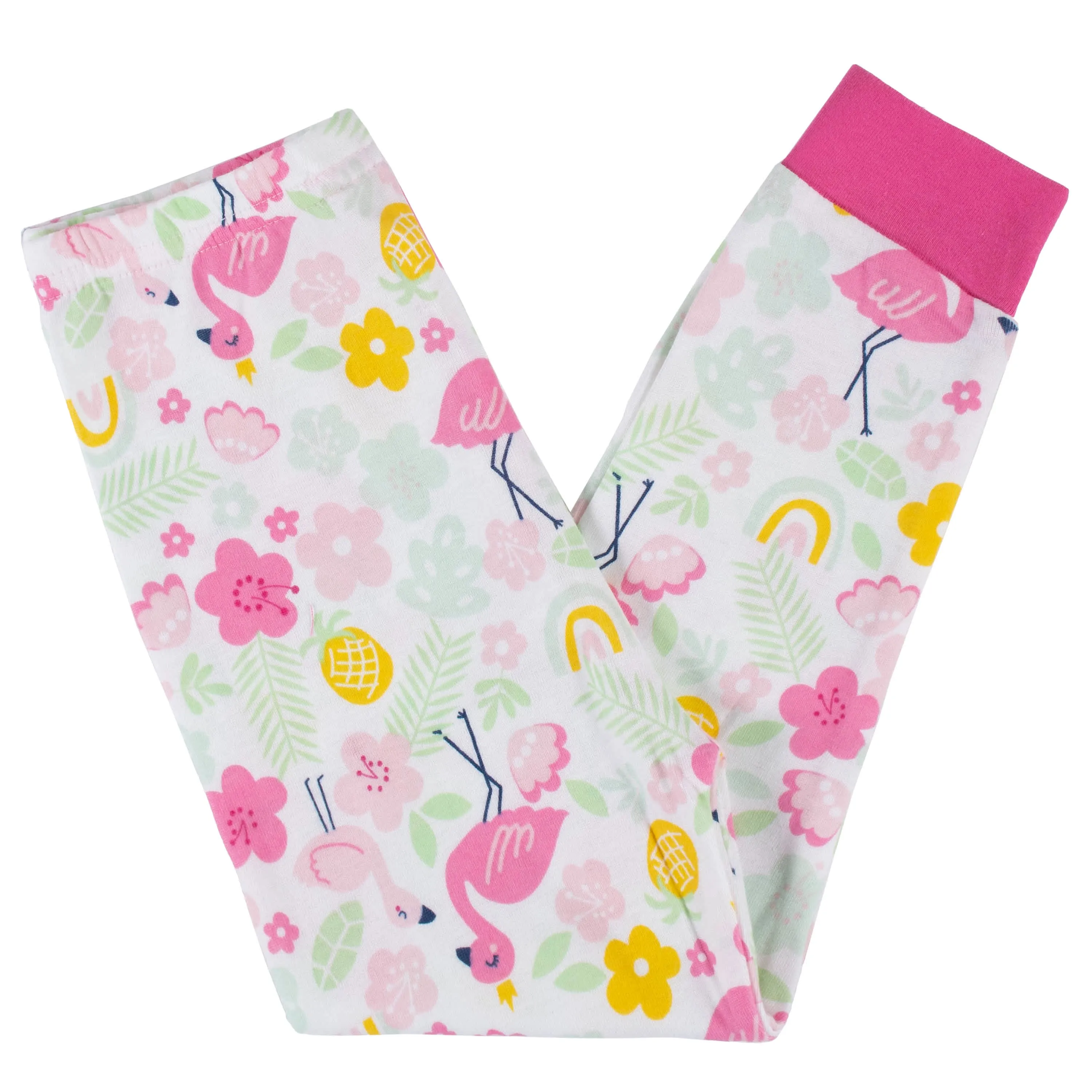 4-Piece Infant & Toddler Girls Summer Blossom Snug Fit Cotton Pajamas