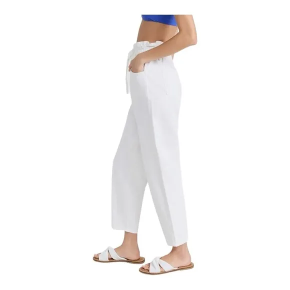 7 FOR ALL MANKIND PAPERBAG BALLOON WHITE JEANS NWOT