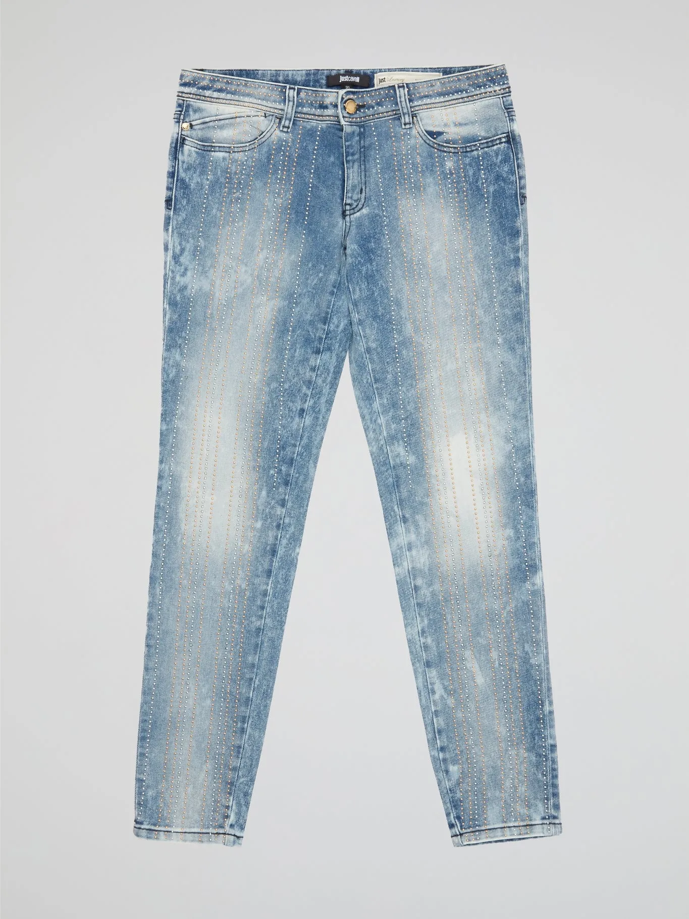 Acid Wash Studded Jeans