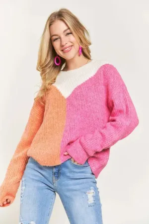 ADORA Colorblock Comfy Sweater Top
