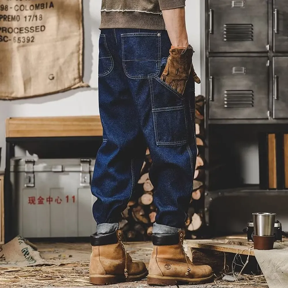 American Retro Distressed Loose Jeans