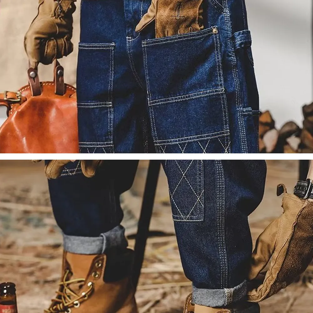 American Retro Distressed Loose Jeans