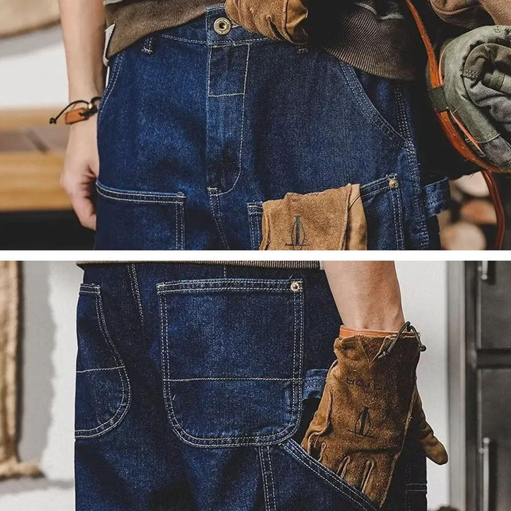 American Retro Distressed Loose Jeans