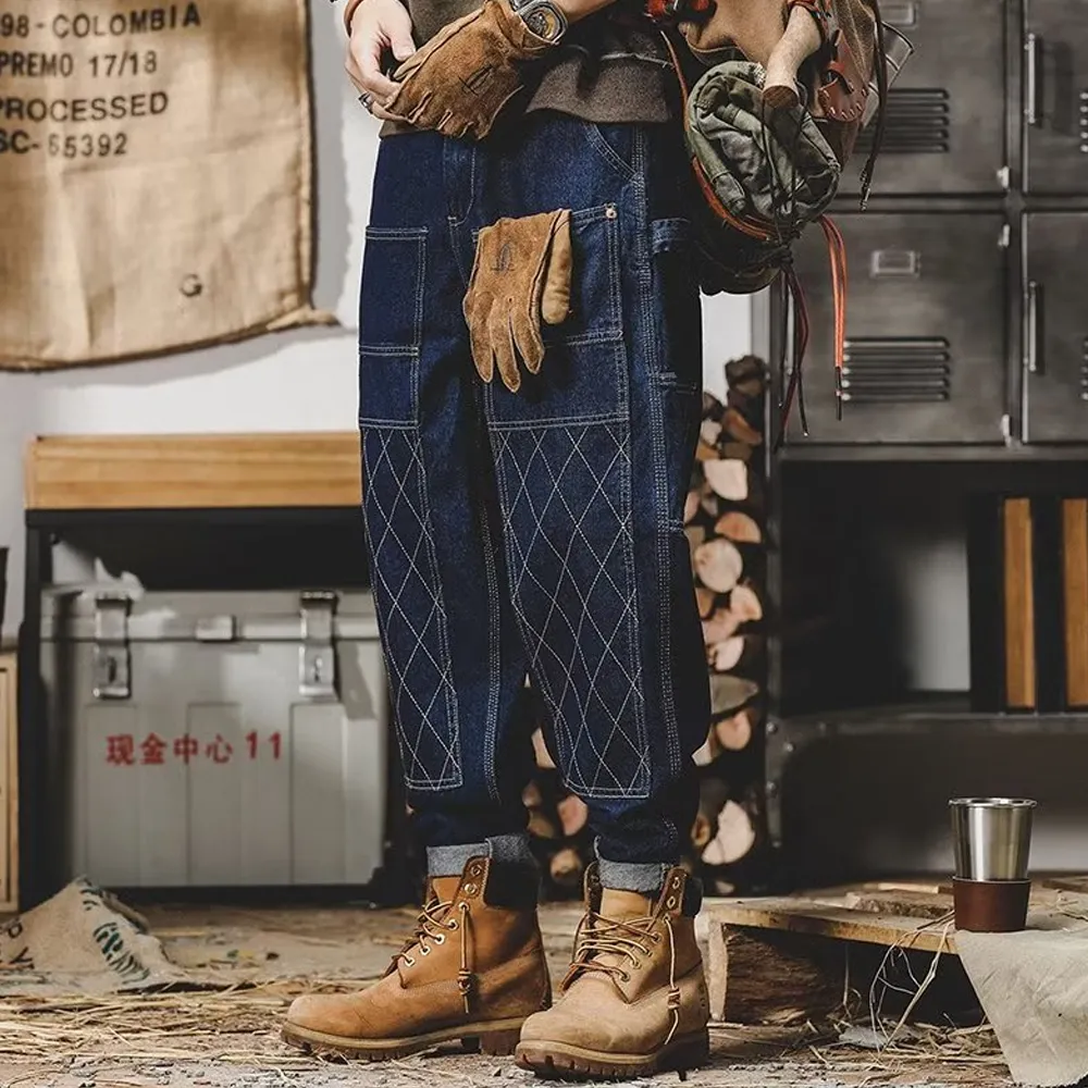 American Retro Distressed Loose Jeans