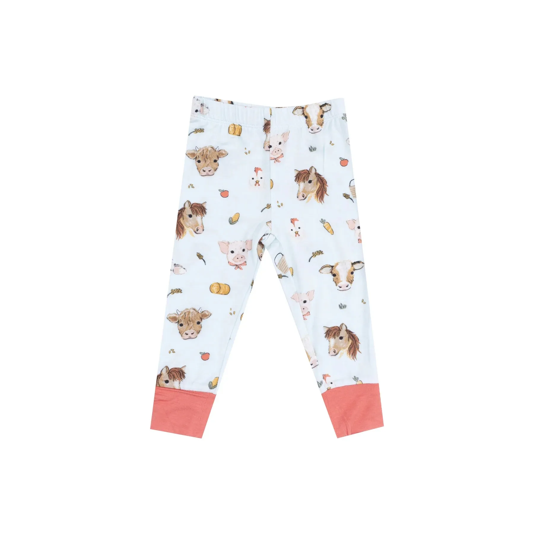 Angel Dear - Lounge Wear Set S/S - Vintage Blue Animal Faces