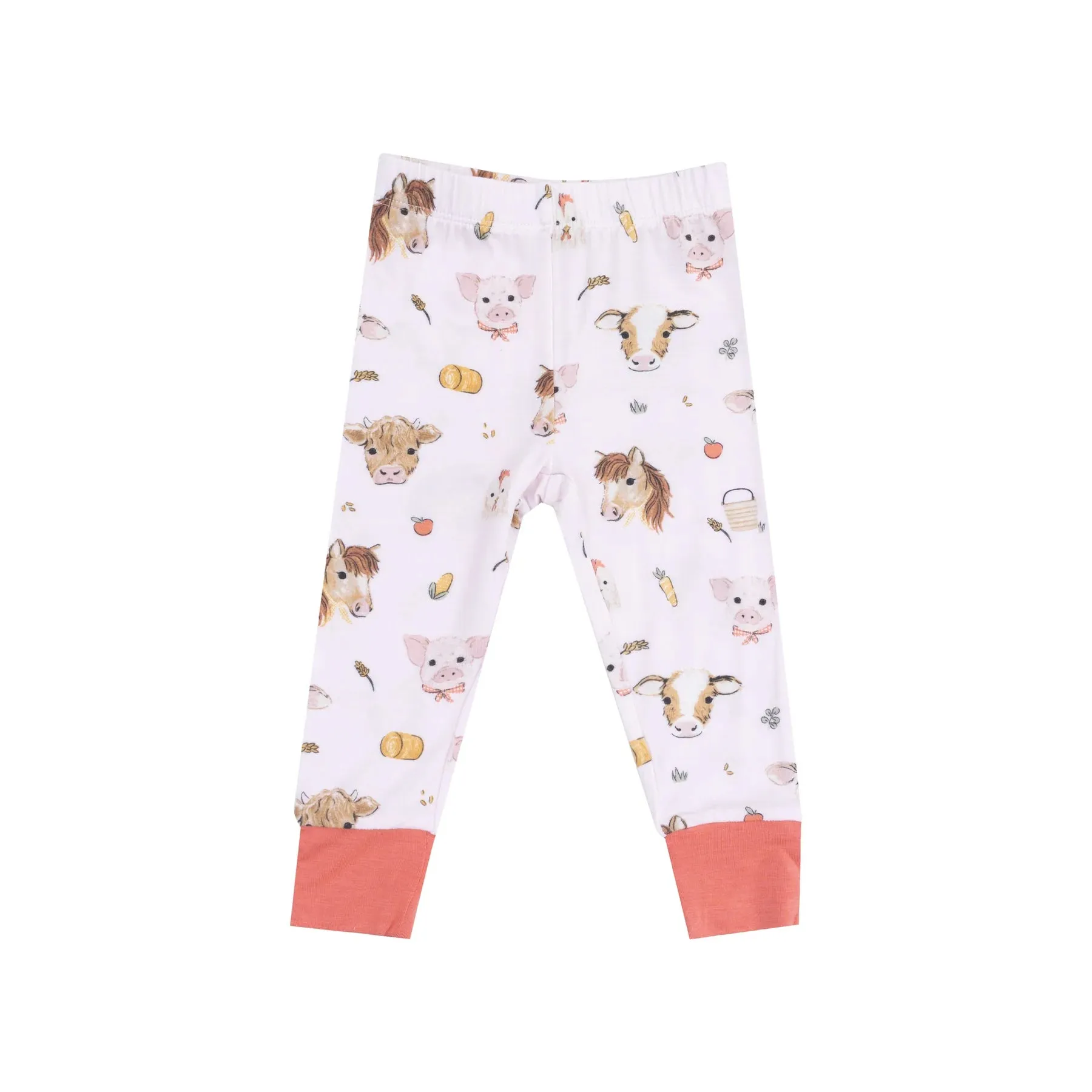 Angel Dear - Lounge Wear Set S/S - Vintage Pink Animal Faces