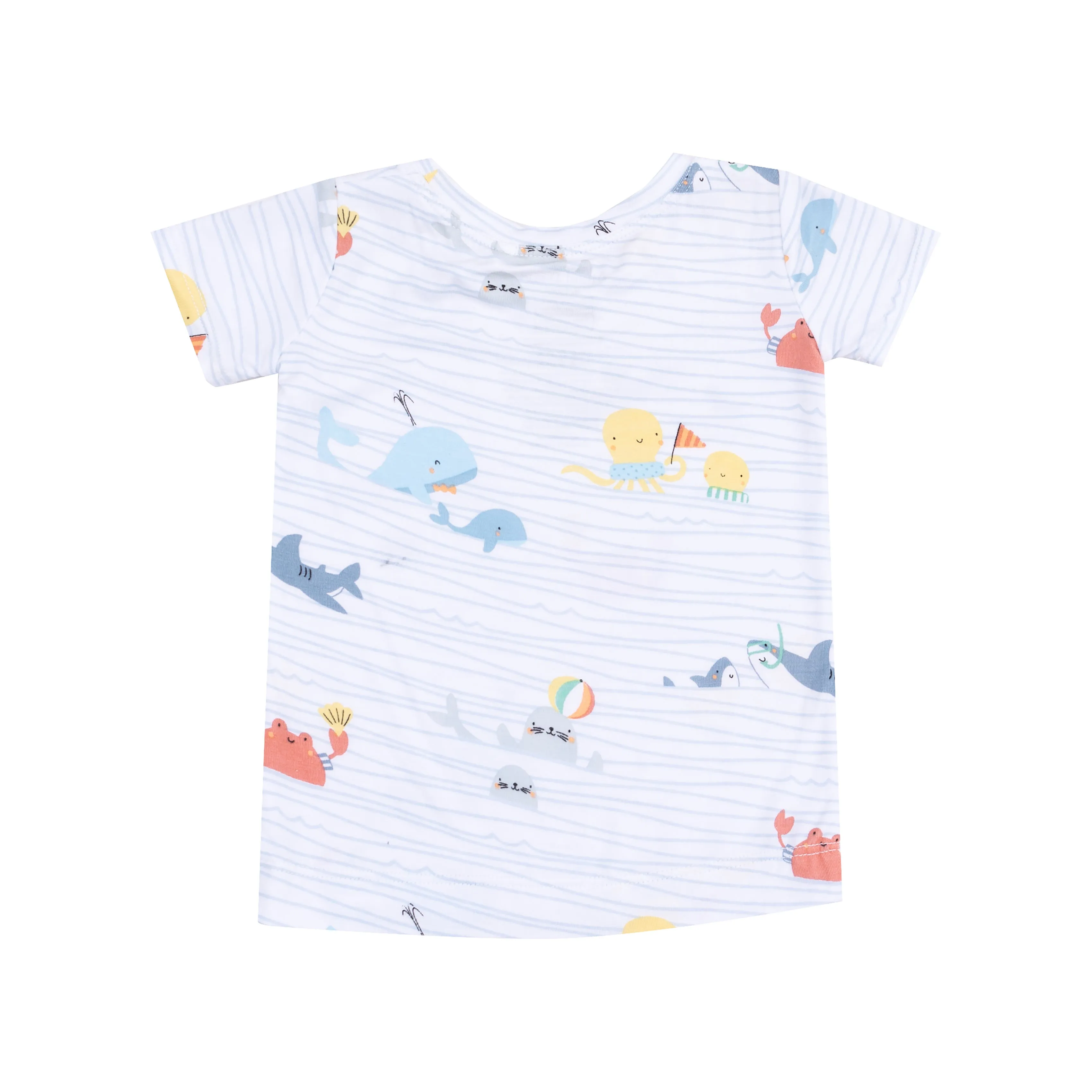Angel Dear Loungewear Short Set - Sea Stripes
