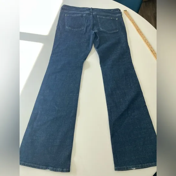 Anthropologie Pilcro And The Letterpress StetFlare Jeans Dark Wash Sz 32