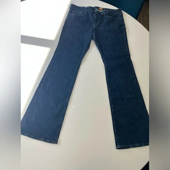 Anthropologie Pilcro And The Letterpress StetFlare Jeans Dark Wash Sz 32