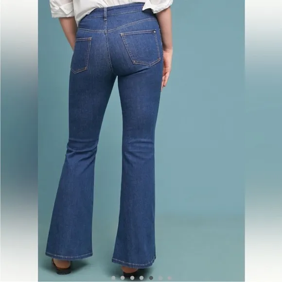 Anthropologie Pilcro And The Letterpress StetFlare Jeans Dark Wash Sz 32