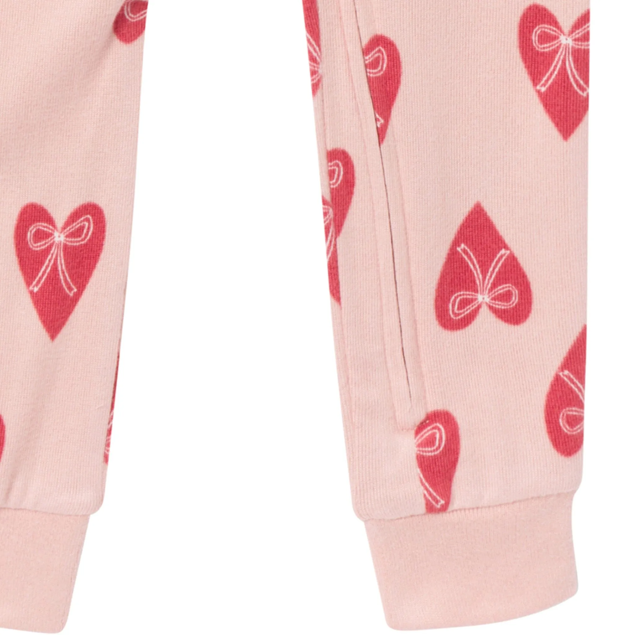 Baby & Toddler Girls Pink Hearts Snug Fitting Footless Pajamas