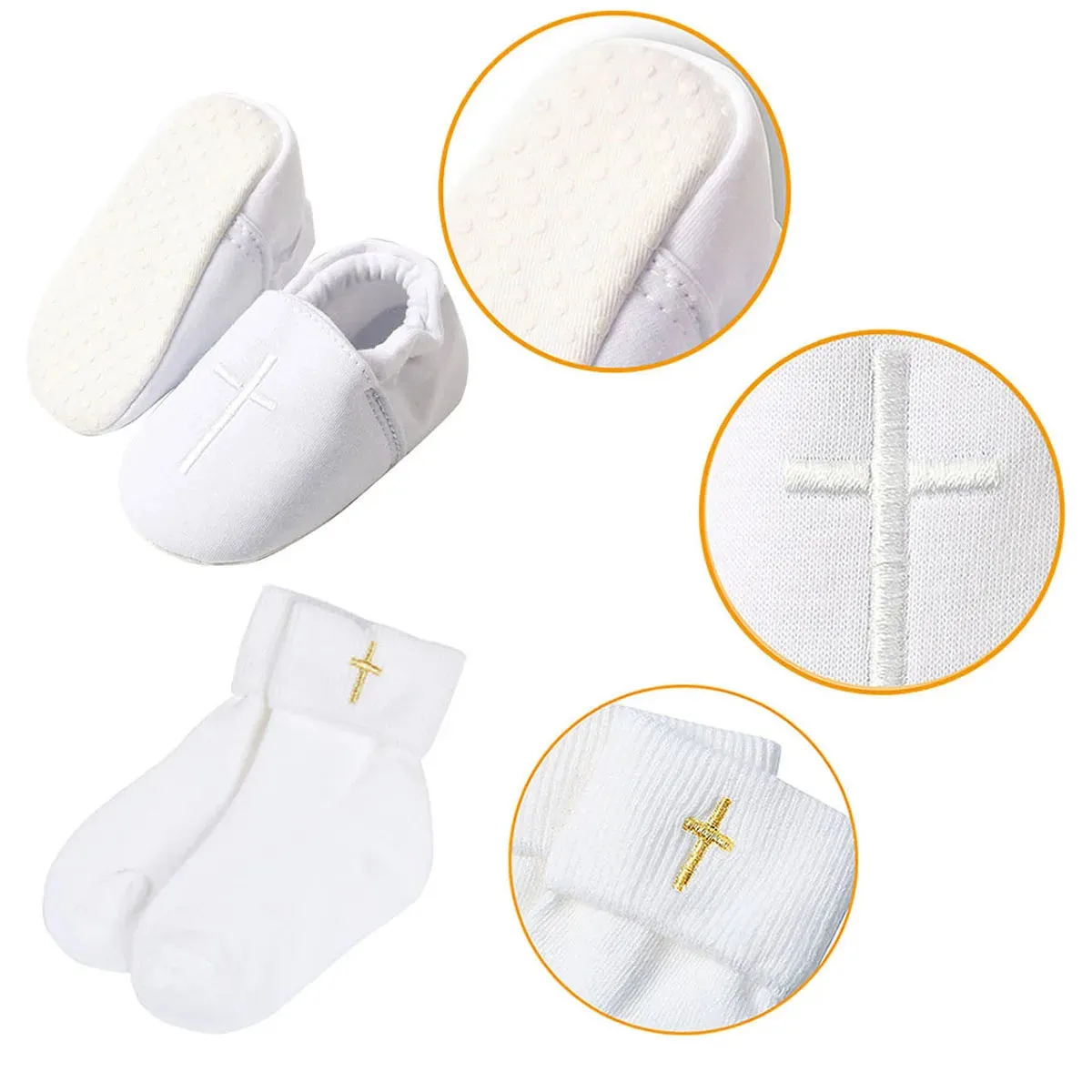 Baby Boys Christening Romper Newborn White One-Pieces Short Sleeve Summer Clothes Baptism Gift with Hat   Shoes   Socks 4PCS