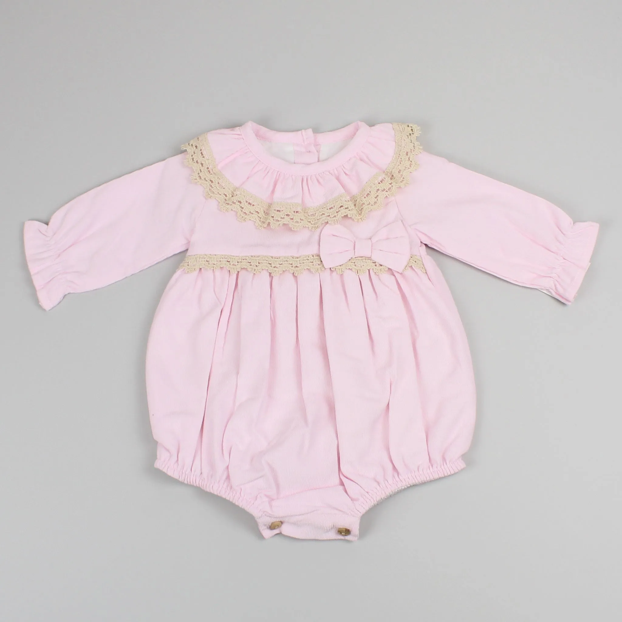 Baby Girls Pink Traditional Romper