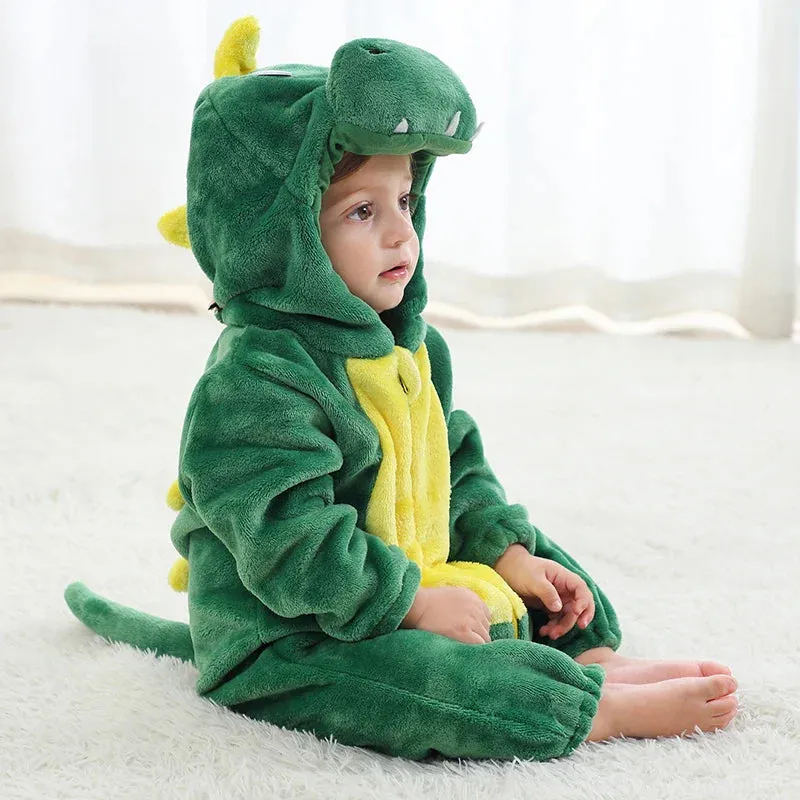Baby Rompers Winter Kigurumi Lion Costume For Girls Boys Toddler Animal Jumpsuit Infant Clothes Pyjamas Kids Overalls