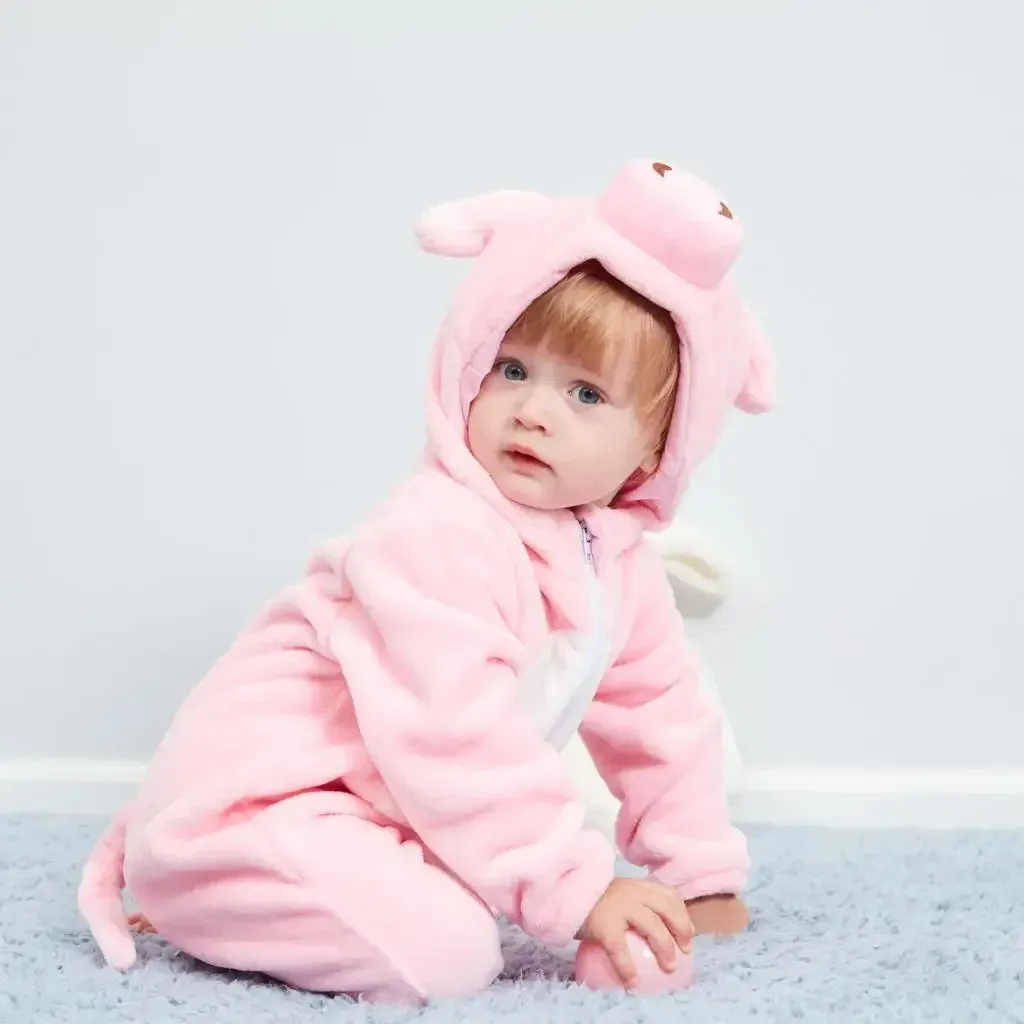 Baby Rompers Winter Kigurumi Lion Costume For Girls Boys Toddler Animal Jumpsuit Infant Clothes Pyjamas Kids Overalls
