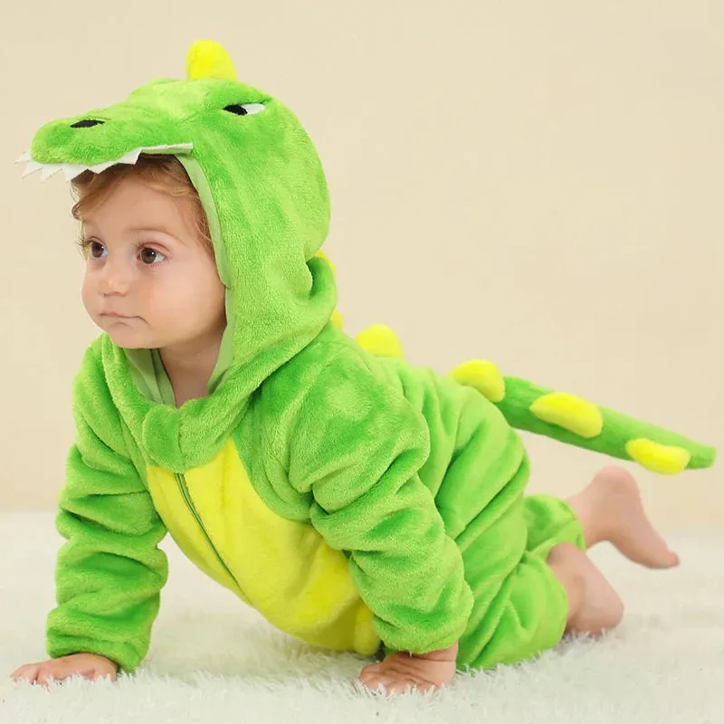 Baby Rompers Winter Kigurumi Lion Costume For Girls Boys Toddler Animal Jumpsuit Infant Clothes Pyjamas Kids Overalls