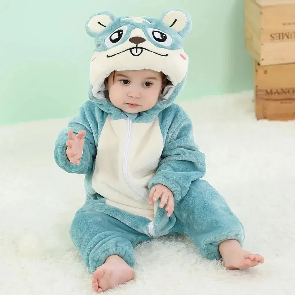 Baby Rompers Winter Kigurumi Lion Costume For Girls Boys Toddler Animal Jumpsuit Infant Clothes Pyjamas Kids Overalls