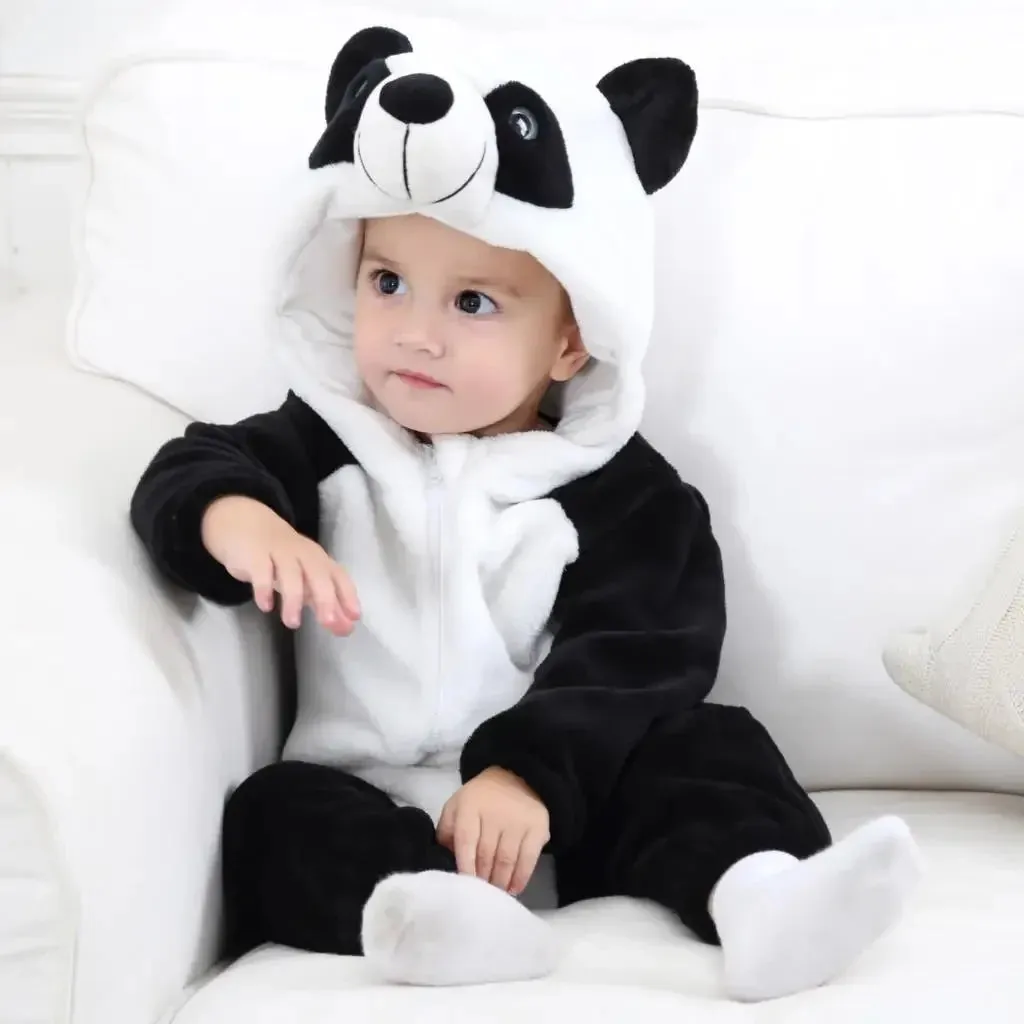 Baby Rompers Winter Kigurumi Lion Costume For Girls Boys Toddler Animal Jumpsuit Infant Clothes Pyjamas Kids Overalls
