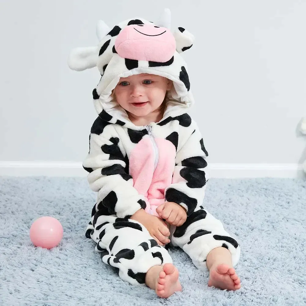 Baby Rompers Winter Kigurumi Lion Costume For Girls Boys Toddler Animal Jumpsuit Infant Clothes Pyjamas Kids Overalls