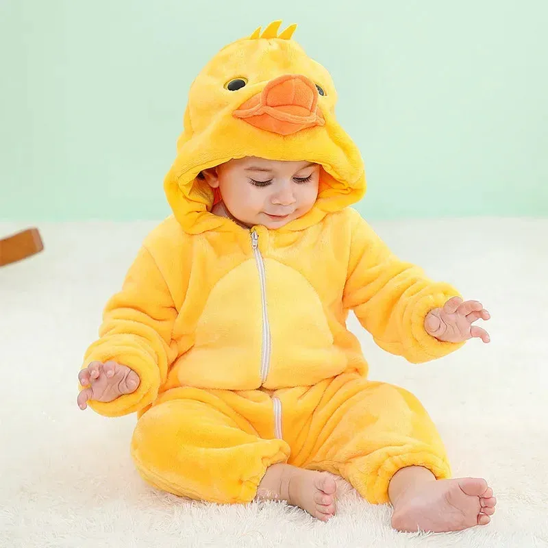 Baby Rompers Winter Kigurumi Lion Costume For Girls Boys Toddler Animal Jumpsuit Infant Clothes Pyjamas Kids Overalls