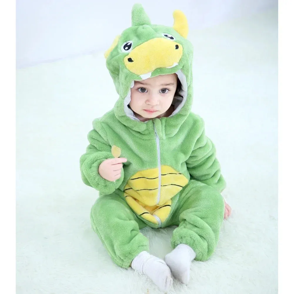 Baby Rompers Winter Kigurumi Lion Costume For Girls Boys Toddler Animal Jumpsuit Infant Clothes Pyjamas Kids Overalls