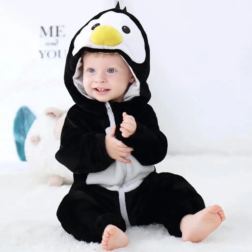 Baby Rompers Winter Kigurumi Lion Costume For Girls Boys Toddler Animal Jumpsuit Infant Clothes Pyjamas Kids Overalls