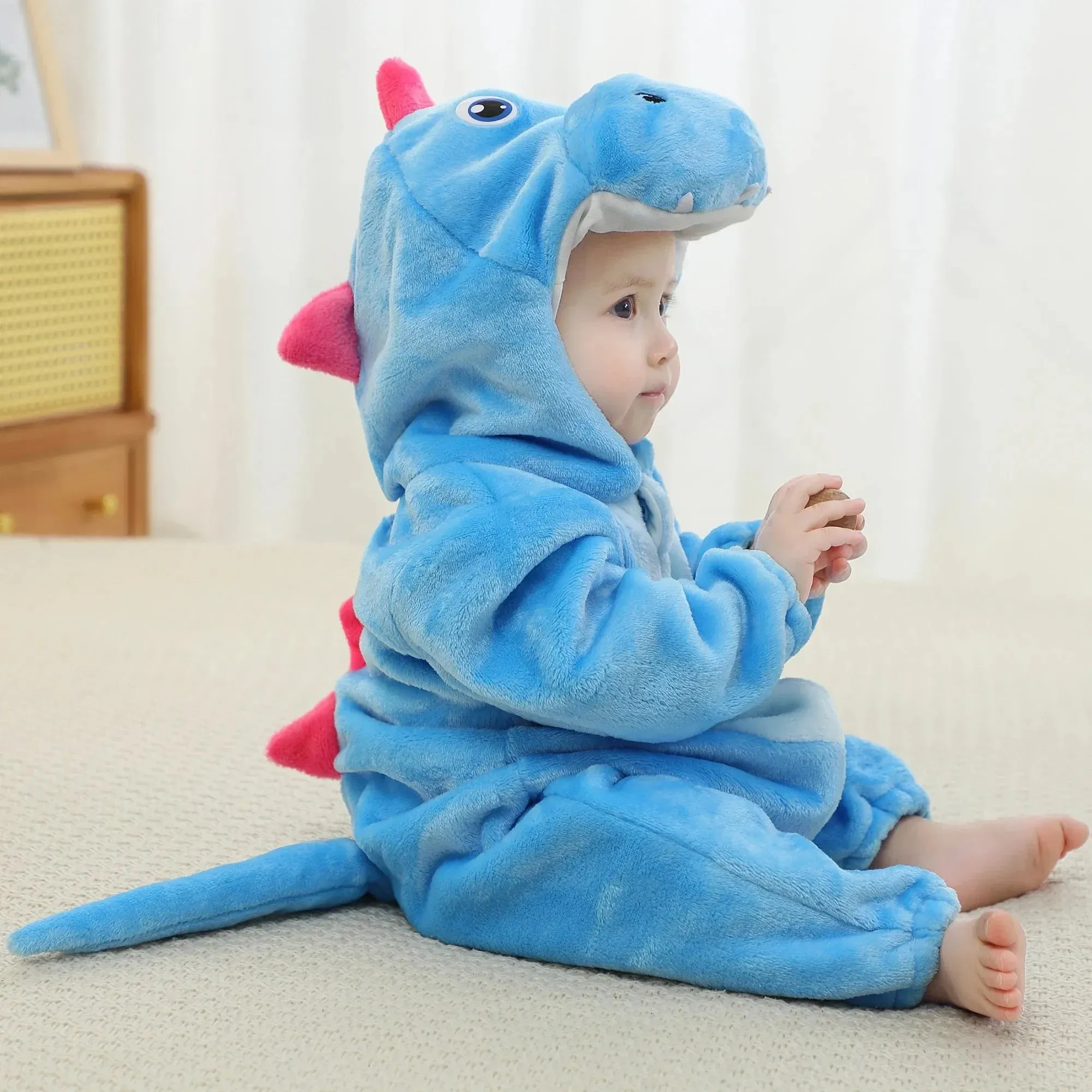 Baby Rompers Winter Kigurumi Lion Costume For Girls Boys Toddler Animal Jumpsuit Infant Clothes Pyjamas Kids Overalls