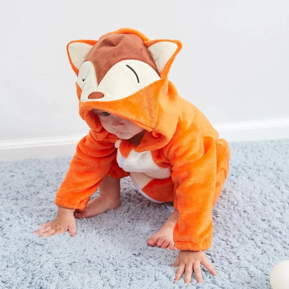 Baby Rompers Winter Kigurumi Lion Costume For Girls Boys Toddler Animal Jumpsuit Infant Clothes Pyjamas Kids Overalls