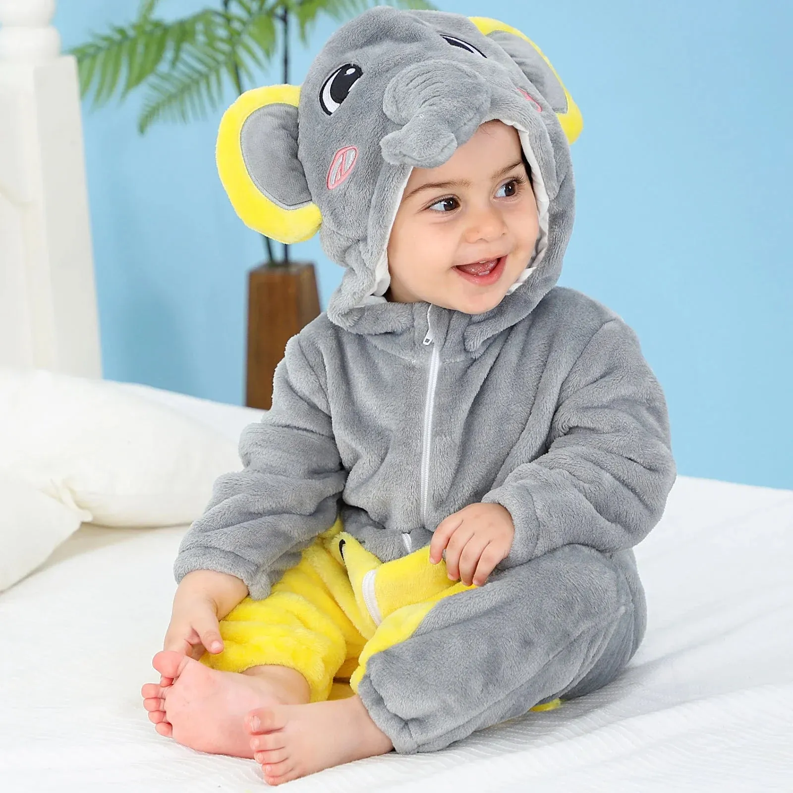 Baby Rompers Winter Kigurumi Lion Costume For Girls Boys Toddler Animal Jumpsuit Infant Clothes Pyjamas Kids Overalls
