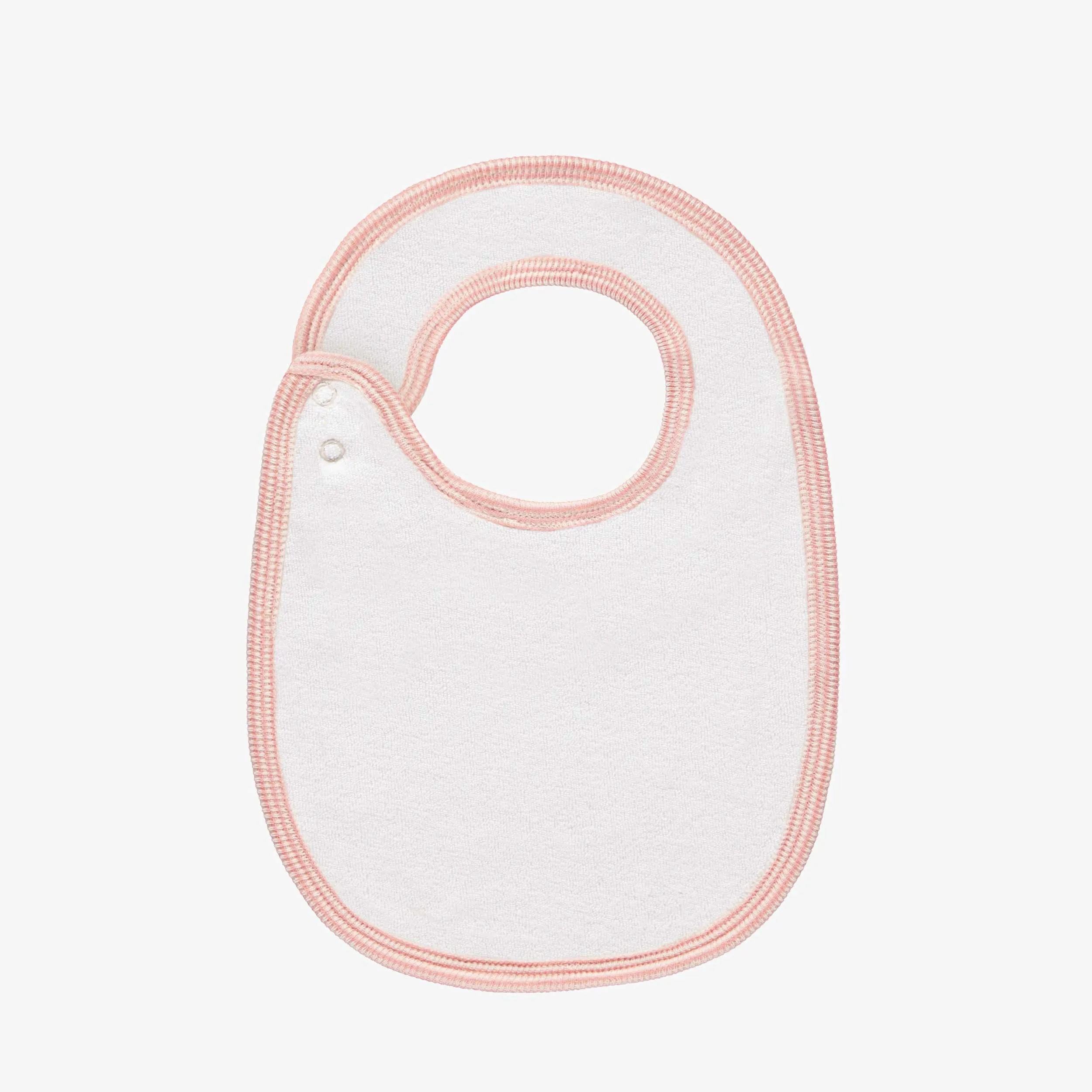 Bavoir crème avec motif d'écrevisses en jersey biologique, naissance || Cream bib with crayfish print in organic jersey, newborn