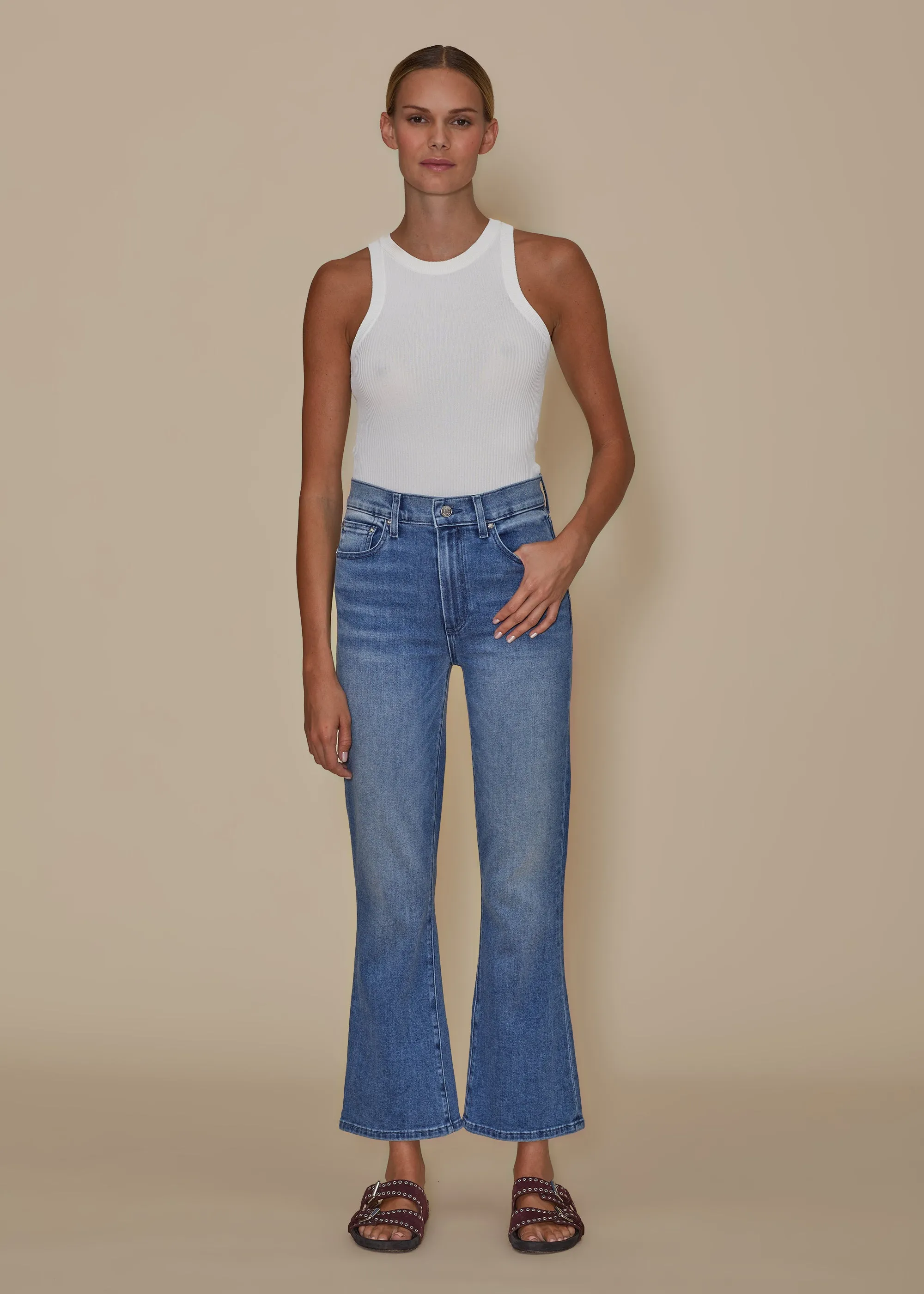 Bella Crop Flare Jean