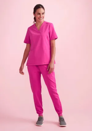 Bizcare | Womens Pink Jogger Scrub Pant | CSP241LL