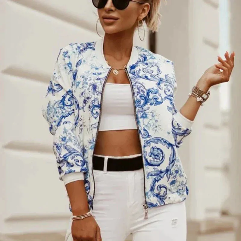 Bloom Grace Women's Bomber Jacket for a Fashionable Look