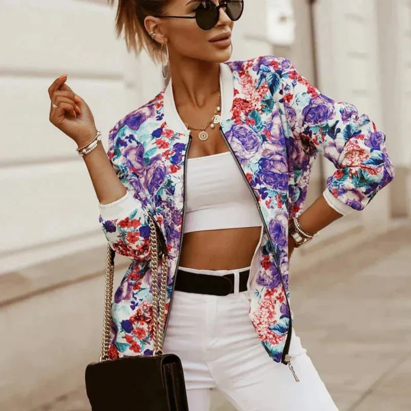 Bloom Grace Women's Bomber Jacket for a Fashionable Look