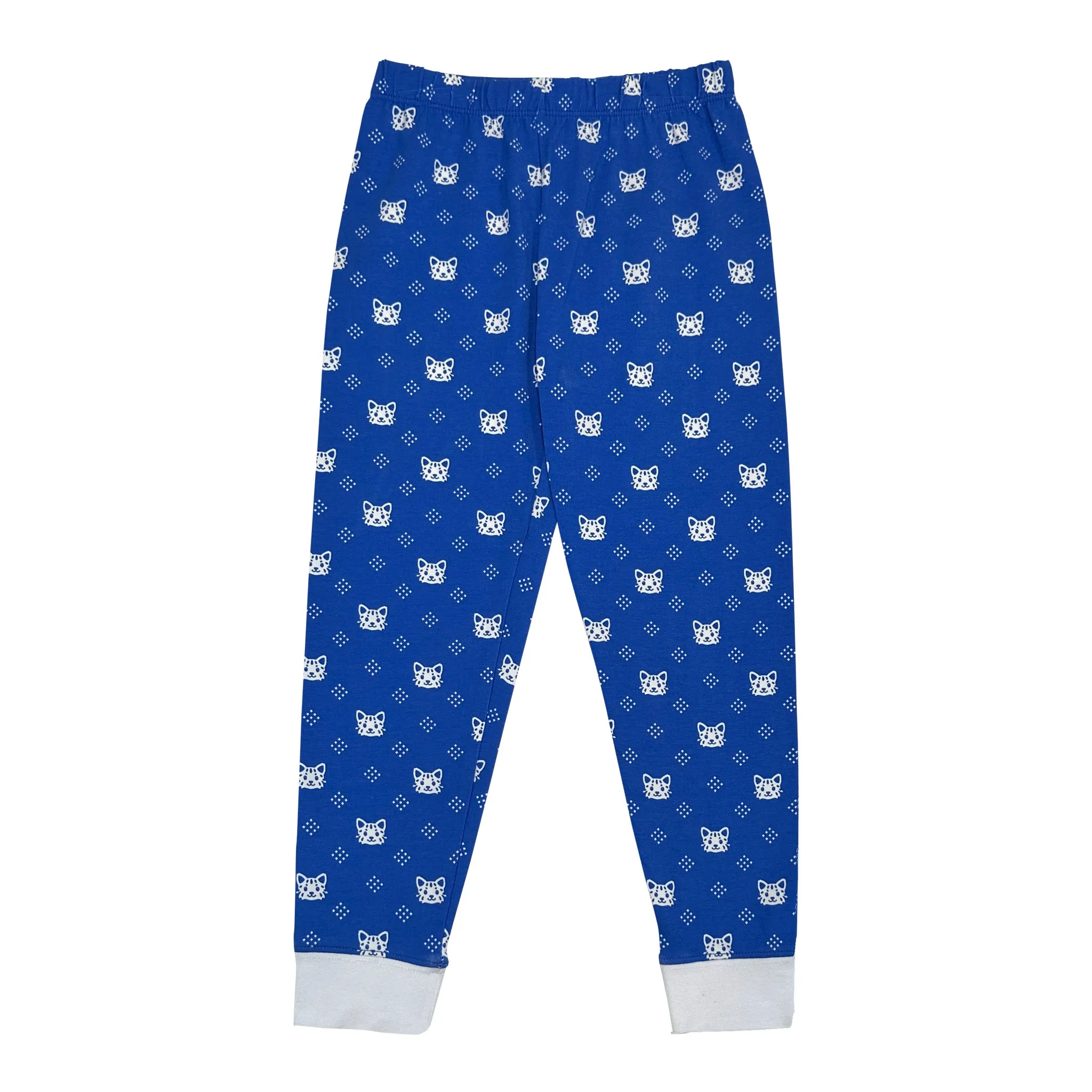 Blue & White Girl's Pajama Set