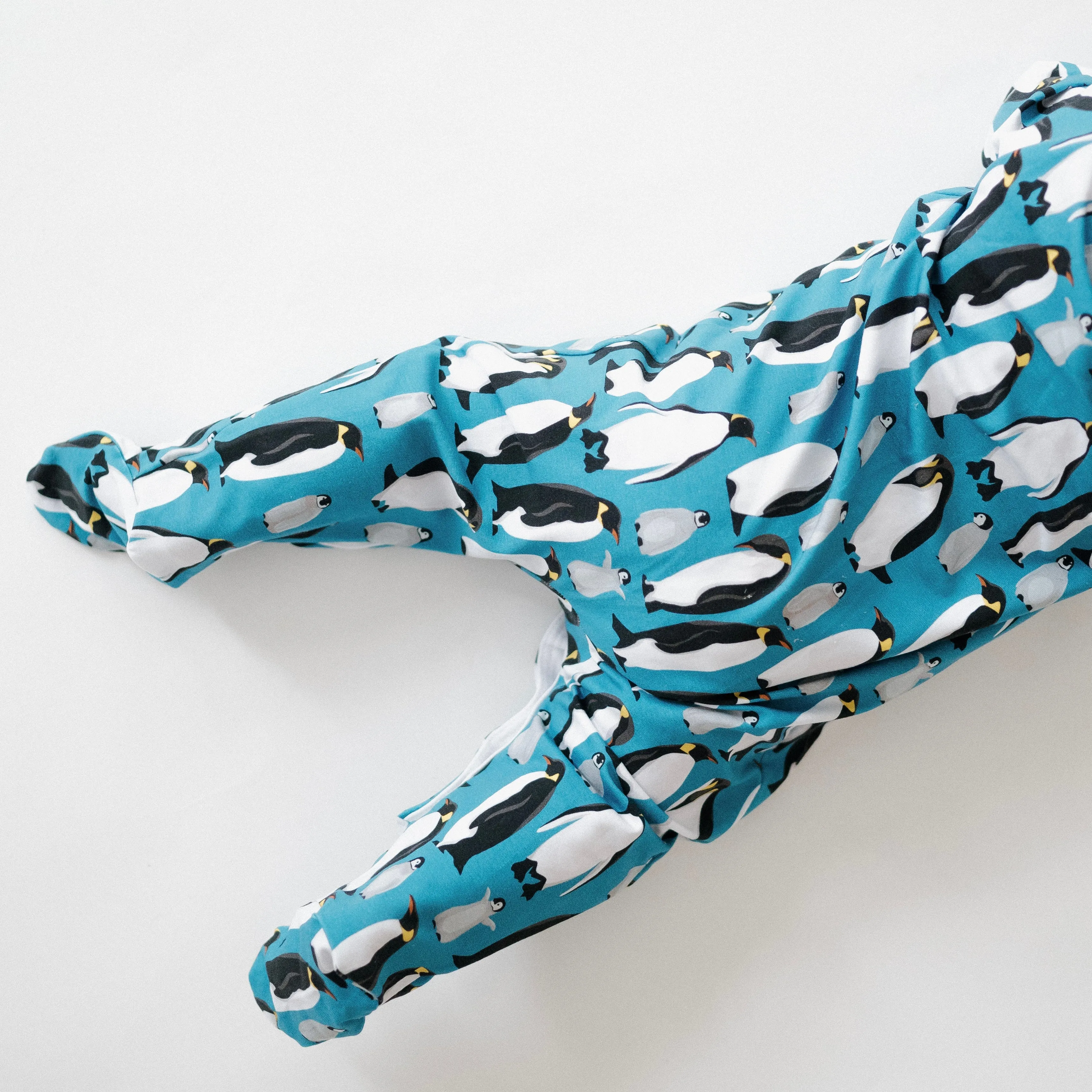 Blue Penguin cotton sleepsuit
