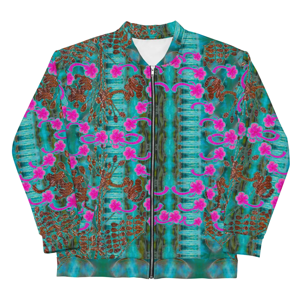 Bomber Jacket (Unisex)(WindSong Flower) RJSTH@Fabric#8 RJSTHW2022 RJS