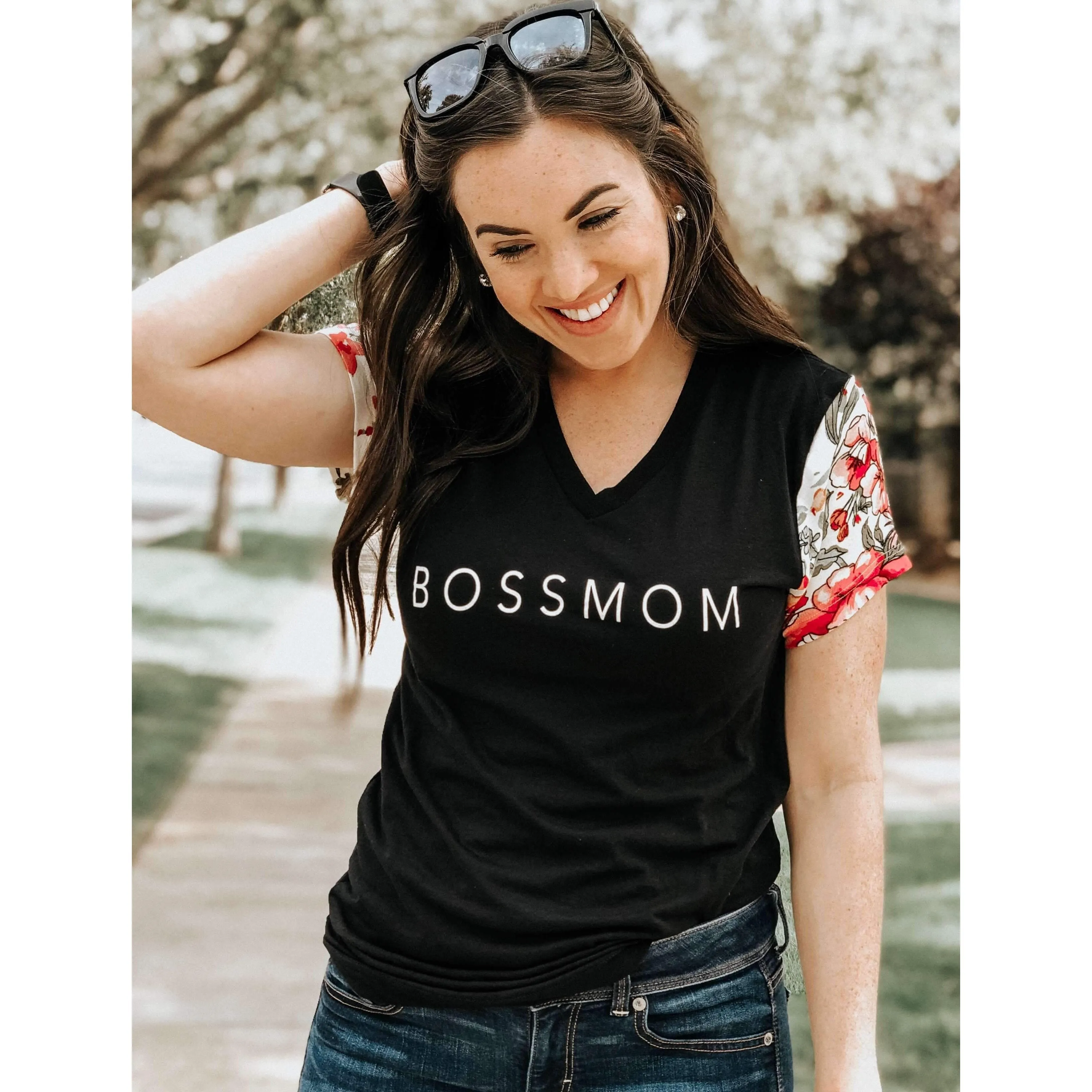 Bossmom Sleeved Tee - Womens