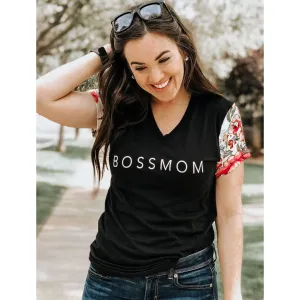 Bossmom Sleeved Tee - Womens