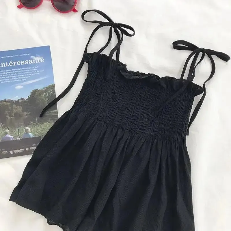 Bow Halter Backless Crop Top for Women | Summer Casual Bandage Camisole Sleeveless Vest