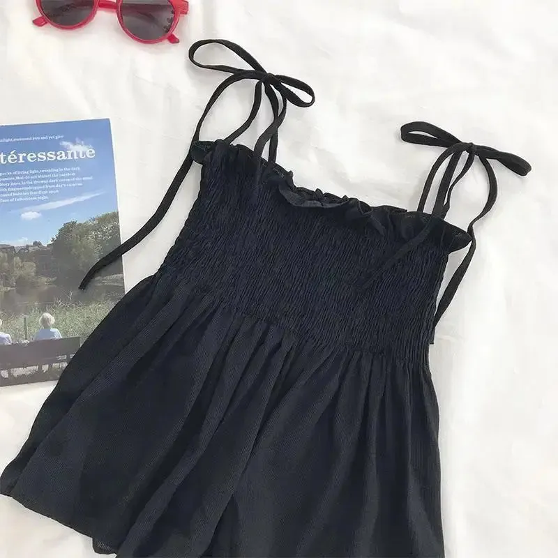 Bow Halter Backless Crop Top for Women | Summer Casual Bandage Camisole Sleeveless Vest