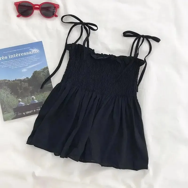 Bow Halter Backless Crop Top for Women | Summer Casual Bandage Camisole Sleeveless Vest
