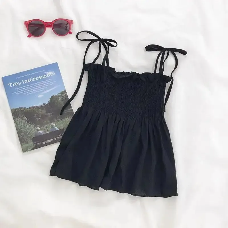 Bow Halter Backless Crop Top for Women | Summer Casual Bandage Camisole Sleeveless Vest