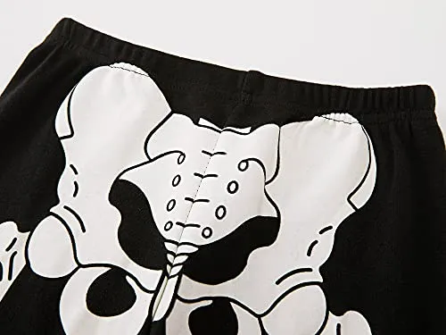 Boys Pajamas Skeleton Glow in The Dark Halloween Girls Pajamas Toddler Pjs Kids Sleepwear Size 10 Black