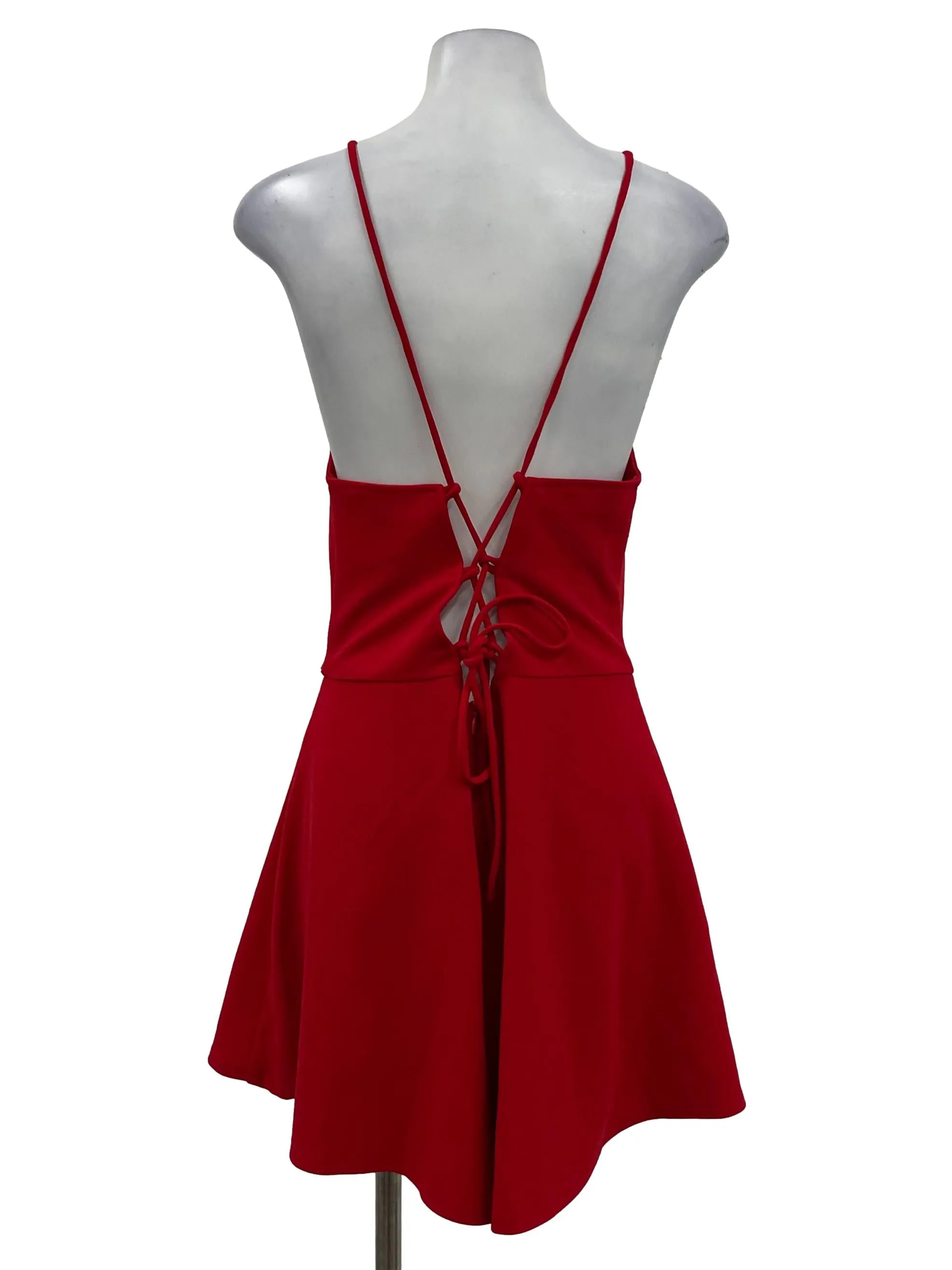 Bright Red Halter Romper
