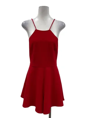 Bright Red Halter Romper