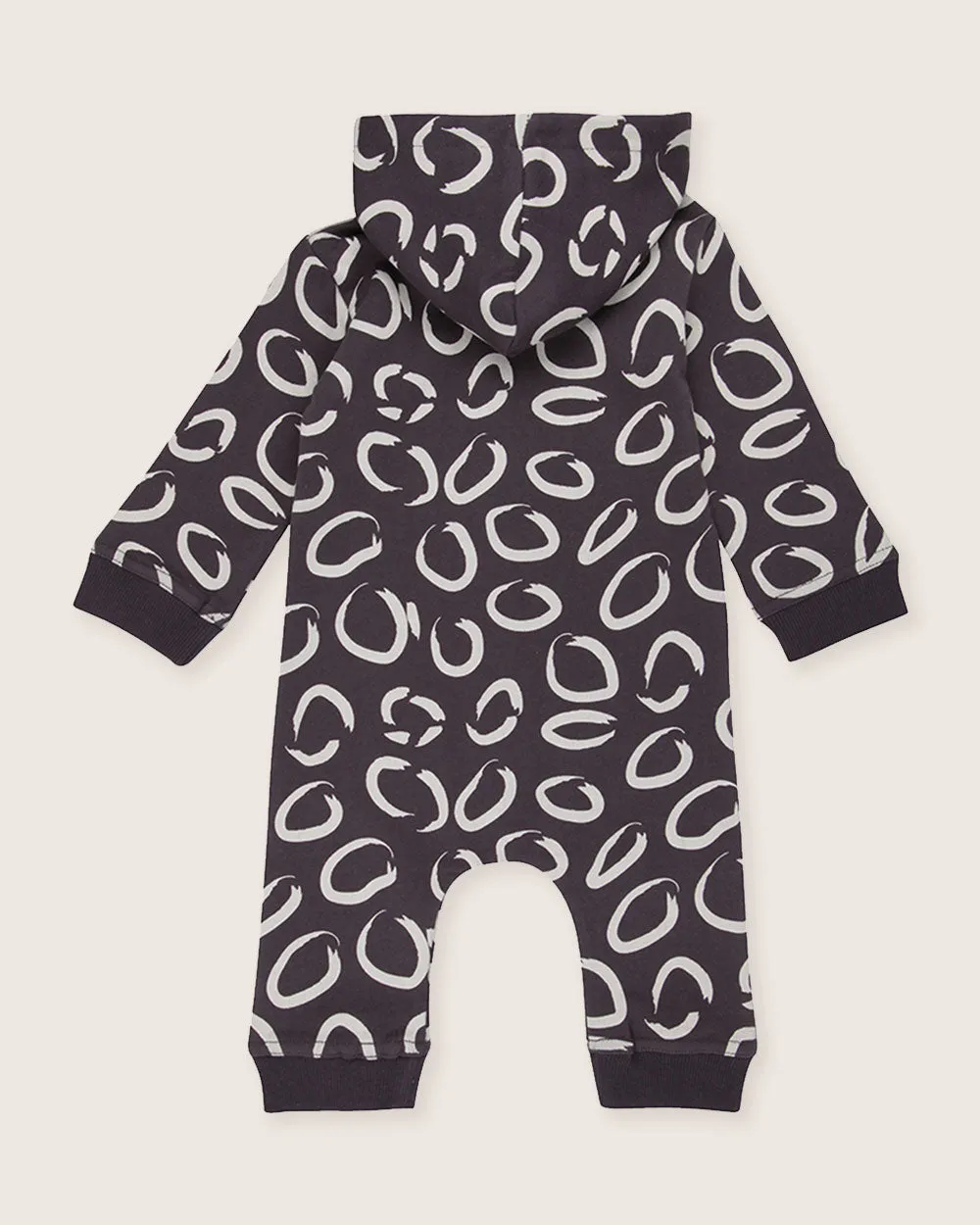 Brown Eyespot Print Romper