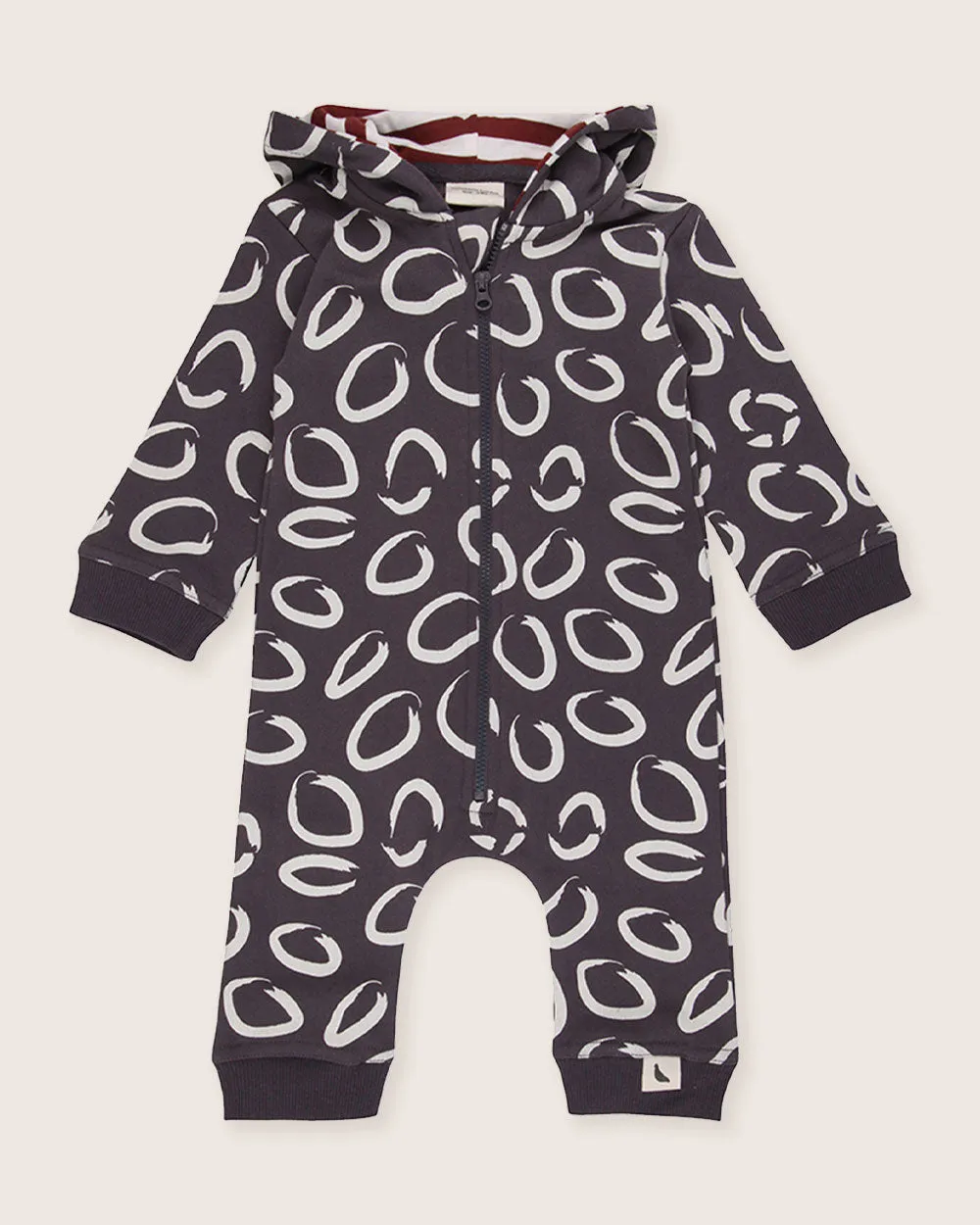 Brown Eyespot Print Romper